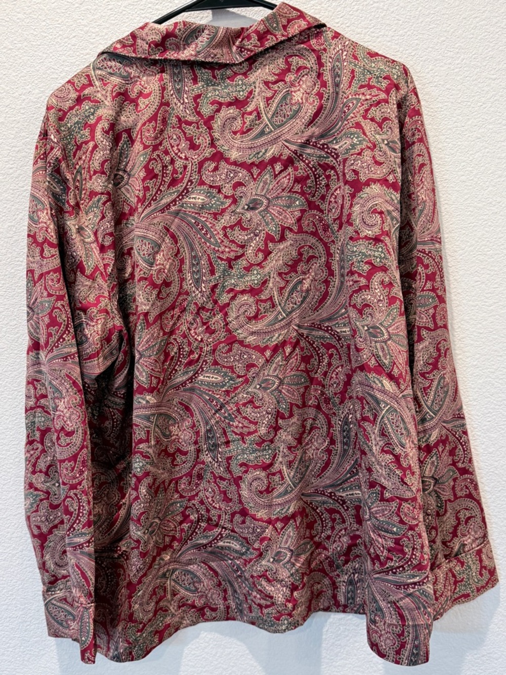 Lauren Ralph Lauren Paisley Pajama Set XL Old Money Dark Academia Luxe Lounge - Picture 3 of 14